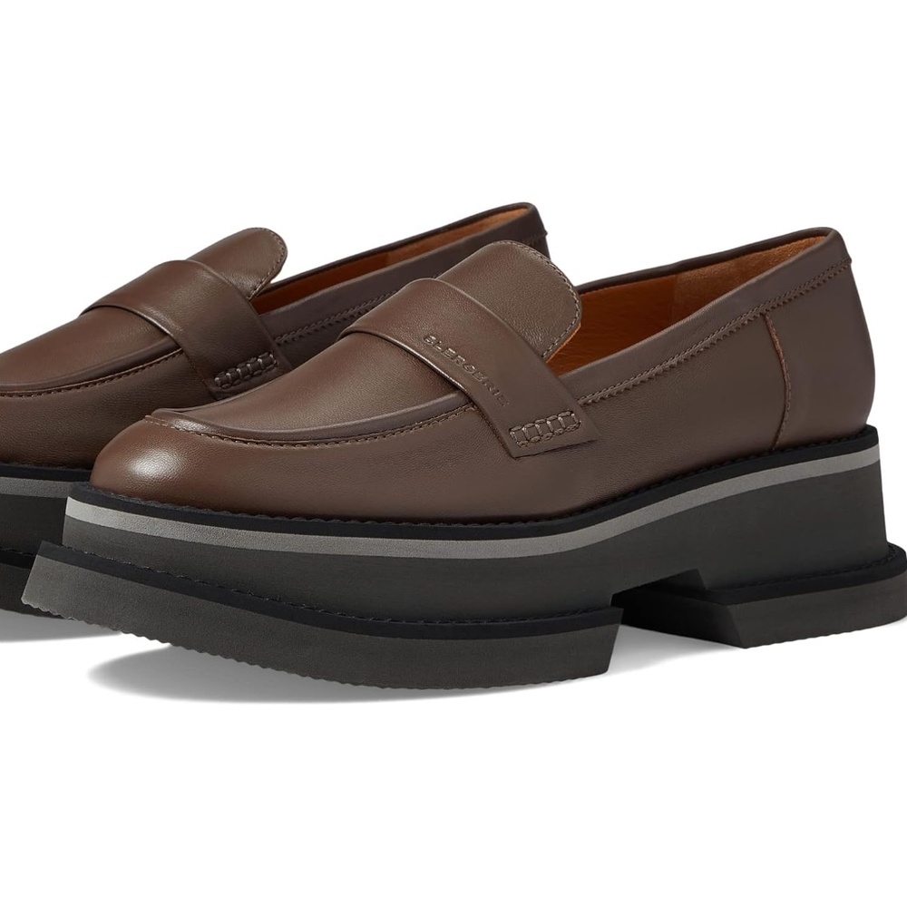 Clergerie Banel platform brown leather loafer size 38